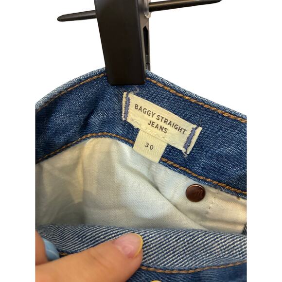 Madewell Baggy Straight Jeans Women’s 30 Dark Wash High Rise Casual Denimcore - Picture 6 of 6